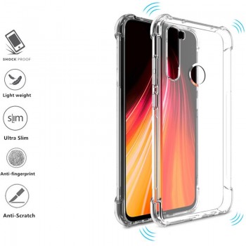 Silikoninis-Anti shock dėklas - permatomas (Xiaomi REDMI NOTE 8)